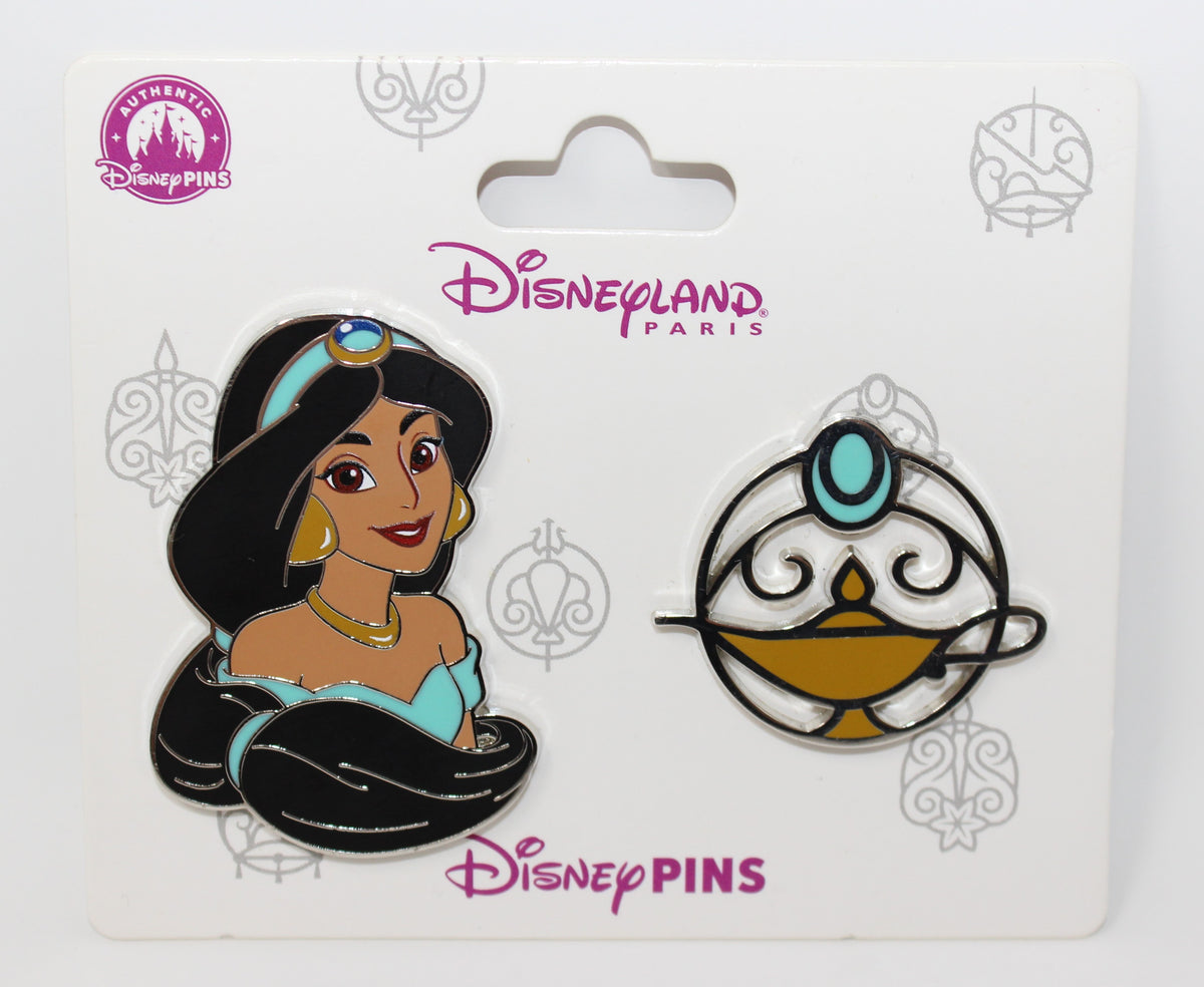 Jasmine & Lamp Disney Princess Icon Series Disneyland Paris Pin Set