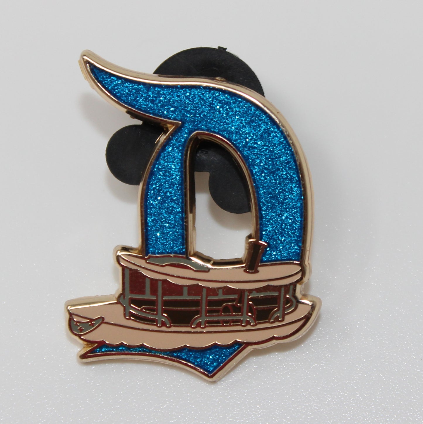 Jungle Cruise Boat Key to Disneyland Glitter Gold Variant Disney Pin
