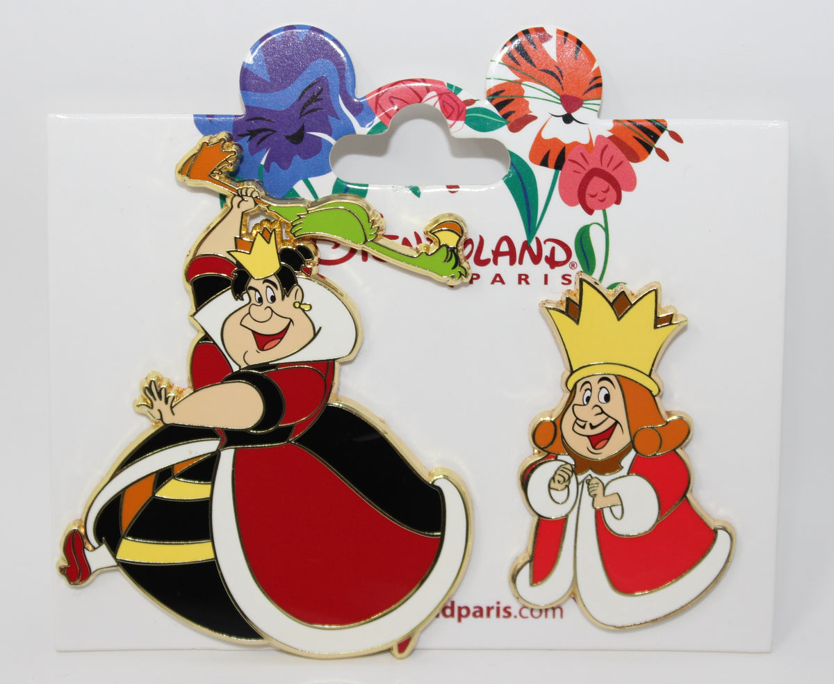 King & Queen of Hearts Alice in Wonderland Disneyland Paris Disney Pin Set
