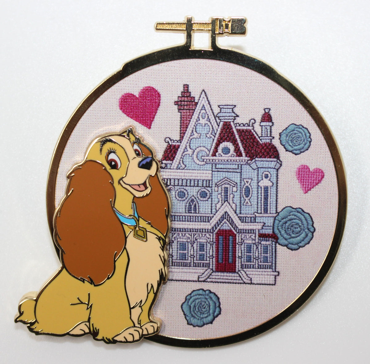Lady Disney Classics Cross Stitch Pink a la Mode Jumbo Mystery Pin