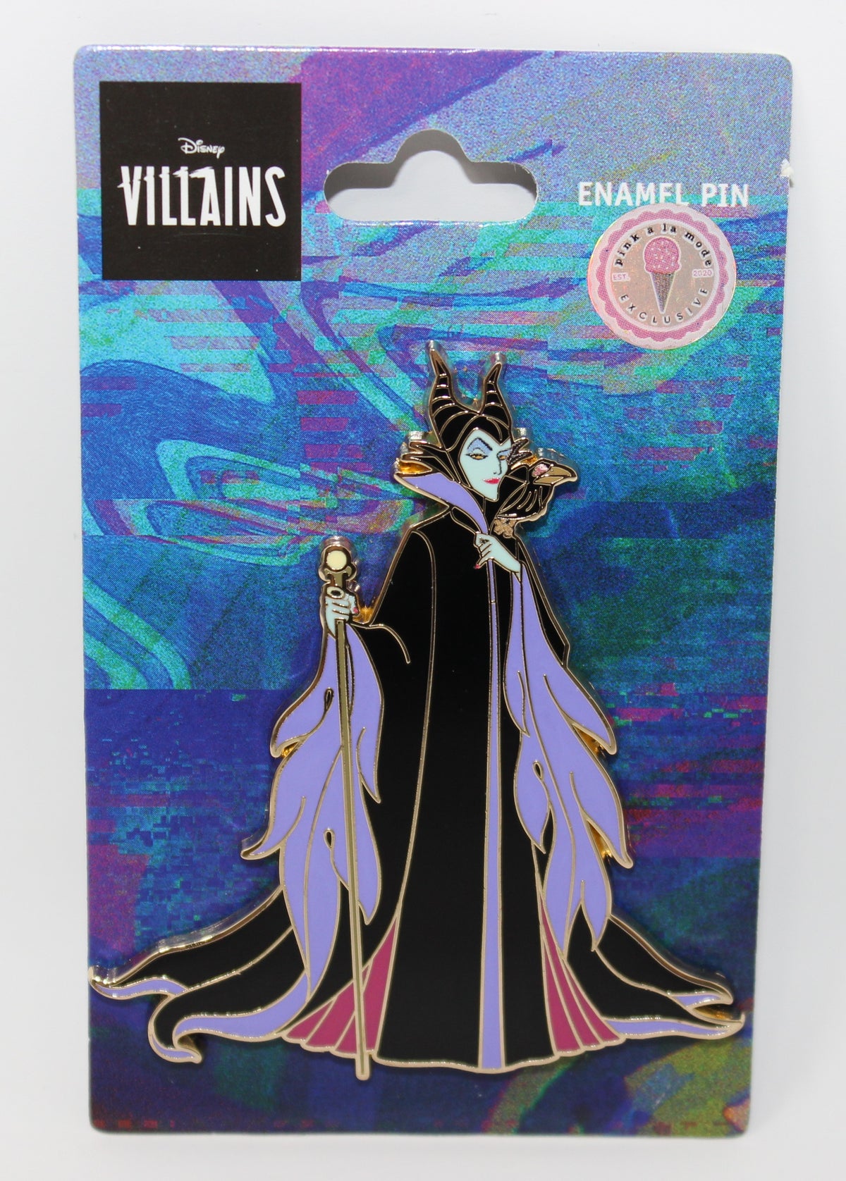 Maleficent & Diablo Pink a la Mode Disney Pin