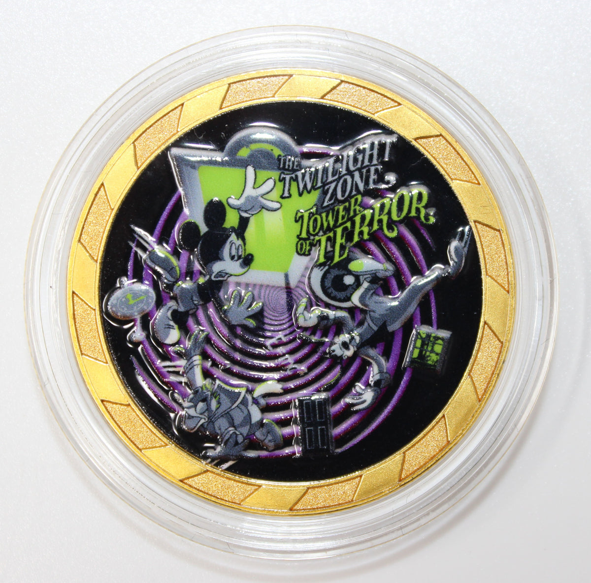 Mickey Donald & Goofy Elevator Door Tower of Terror Disney Medallion