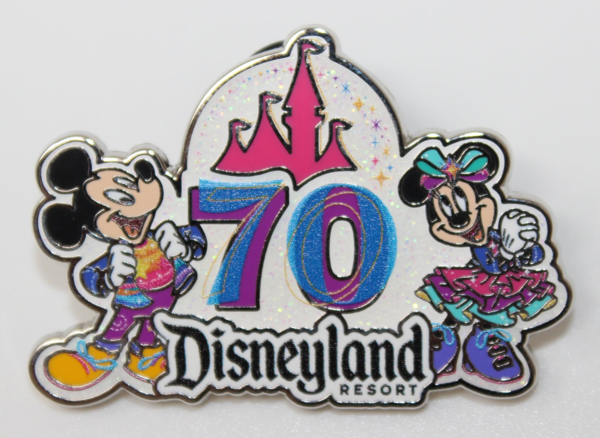 Mickey & Minnie Mouse Walt Disney Travel Company Disneyland 70th Anniversary Disney Pin
