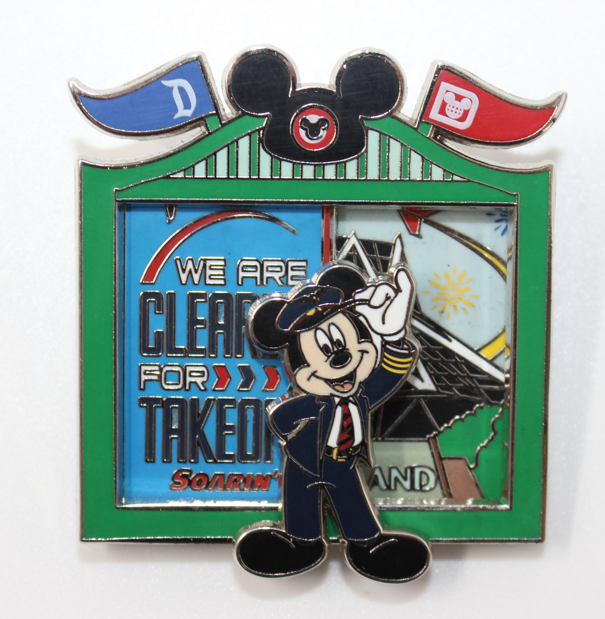 Mickey Mouse Soarin' We Are Cleared for Takeoff Bicoastal Adventures Disney Pin