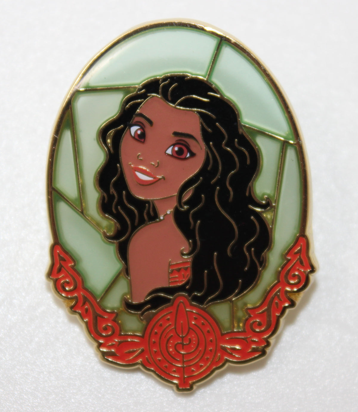 Moana Princess Stained Glass Portrait Mystery BoxLunch Pin