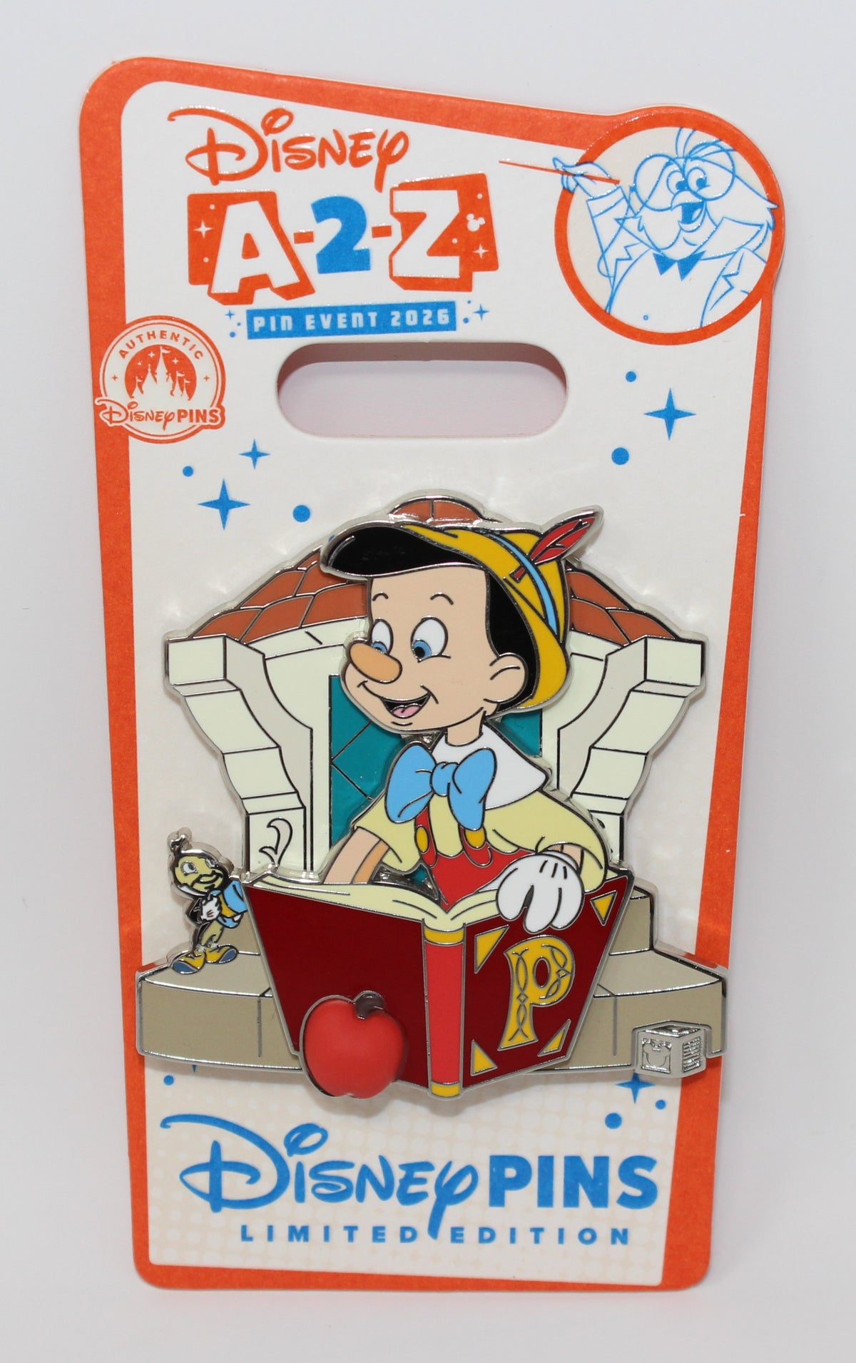 P for Pinocchio Alphabet Collection A-2-Z Disney Pin