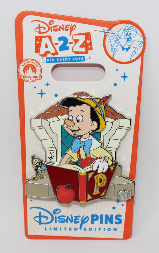 P for Pinocchio Alphabet Collection A-2-Z Disney Pin