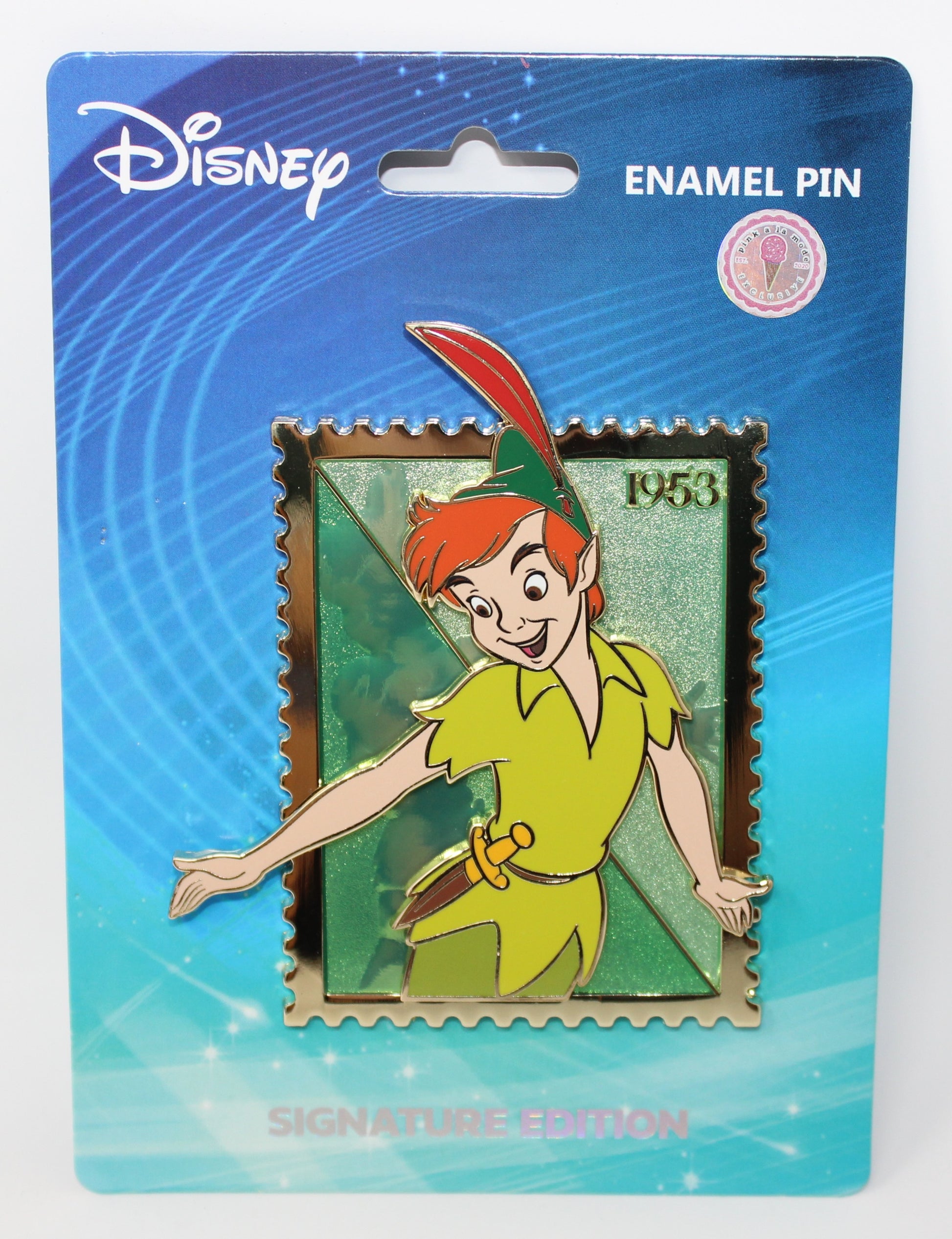 Peter Pan Royal Stamps Pink a la Mode Disney Pin
