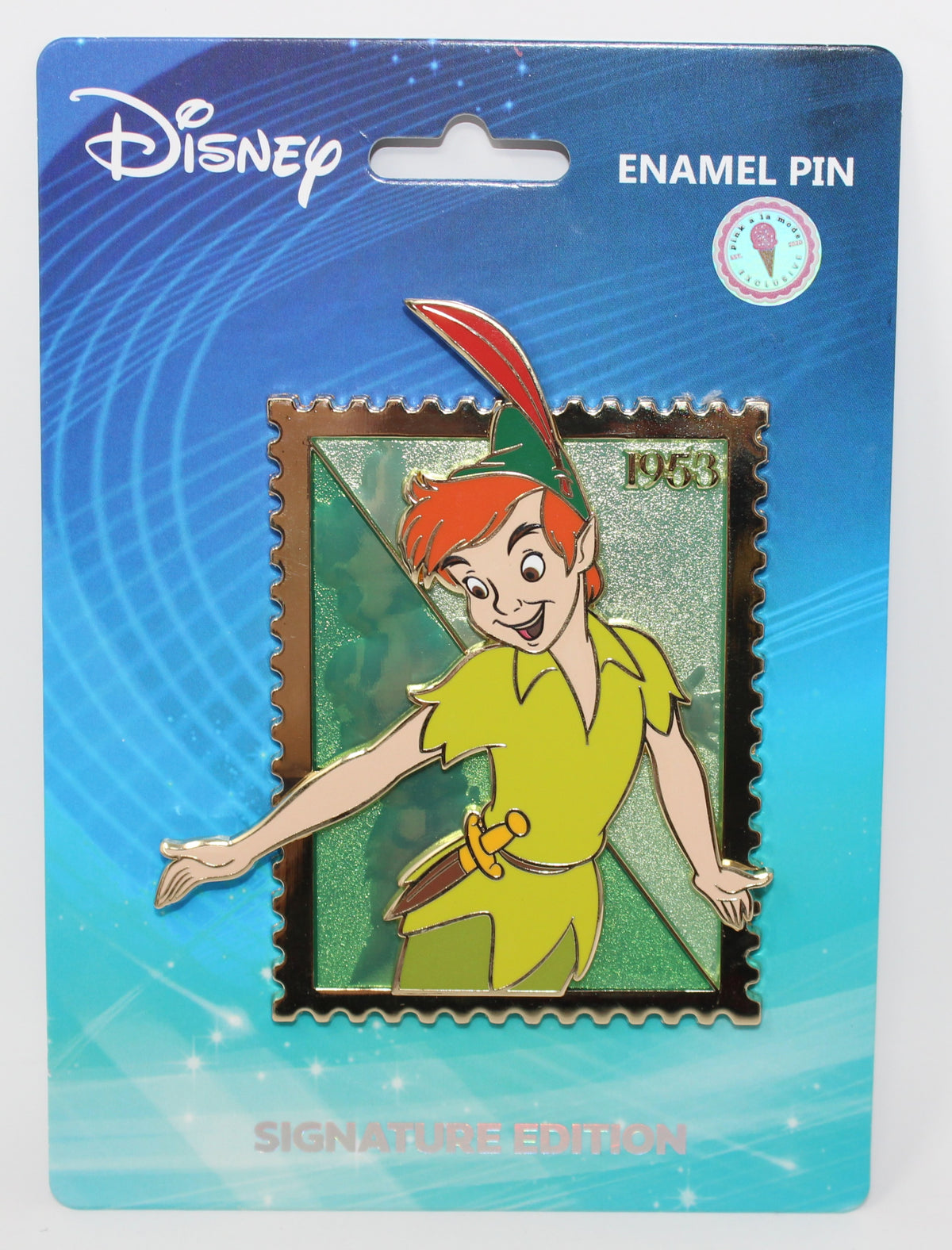 Peter Pan Royal Stamps Pink a la Mode Disney Pin