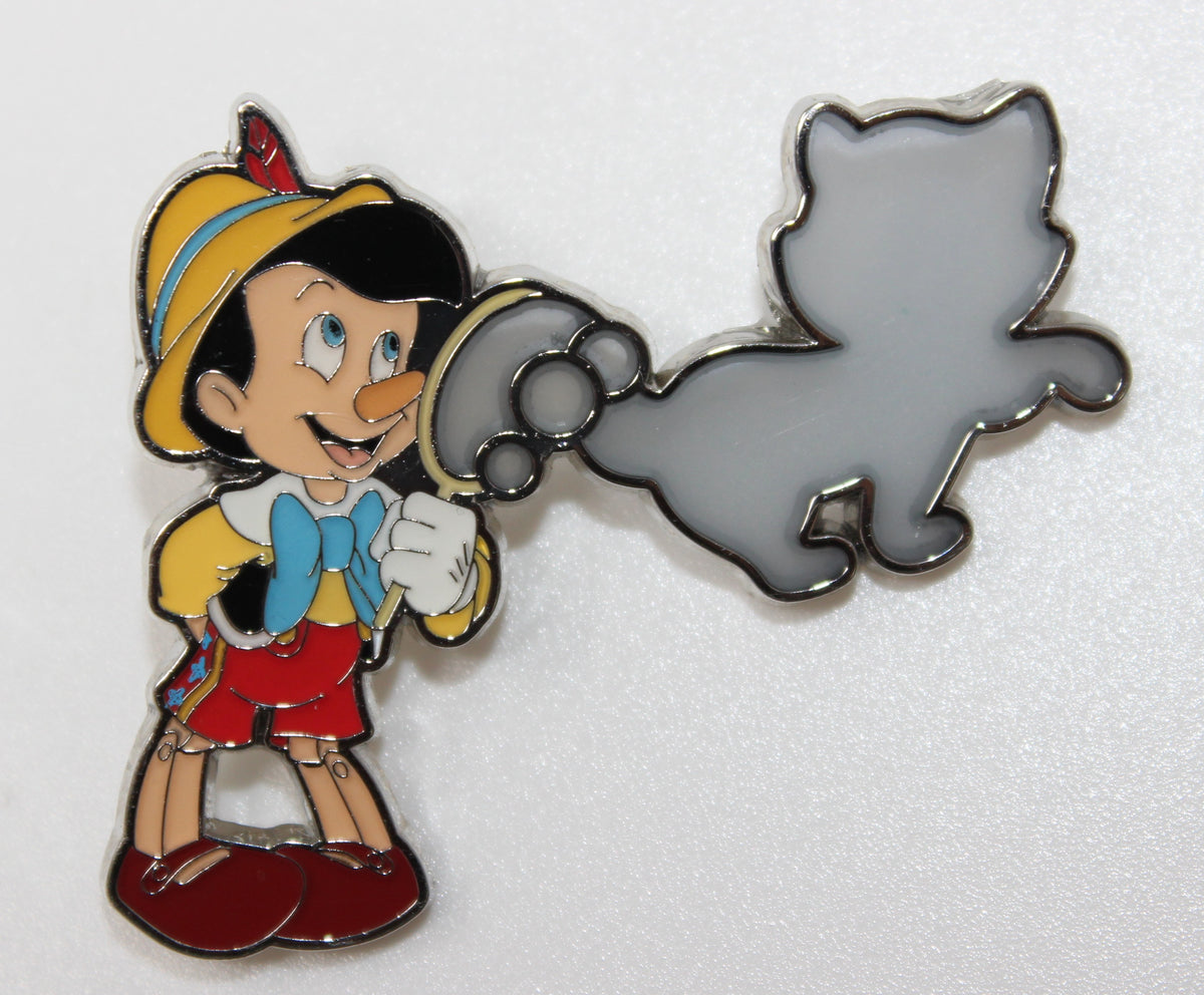 Pinocchio & Figaro Characters Blowing Bubbles Mystery Loungefly Pin