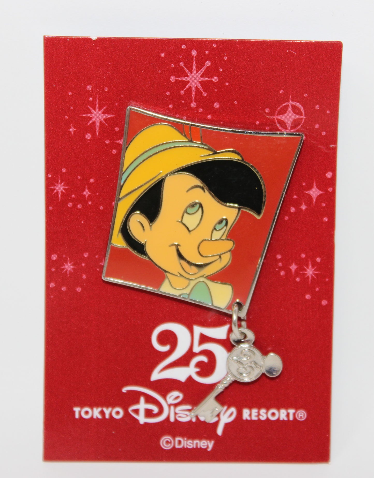 Pinocchio Tokyo Disneyland 25th Anniversary Key Collection Disney Pin