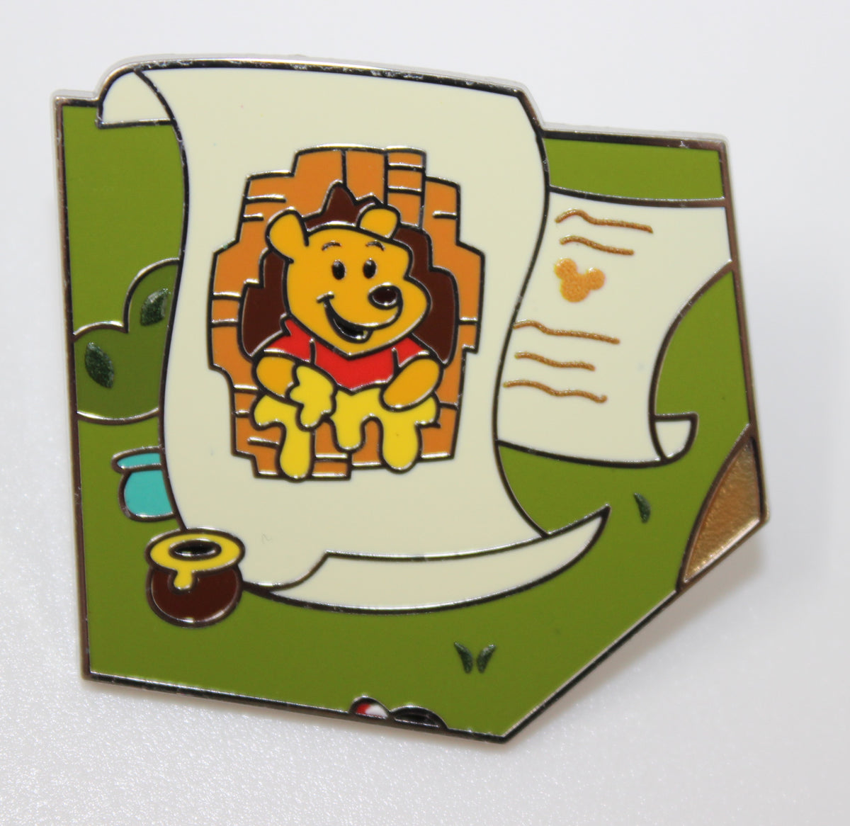 Pooh Many Adventures of Winnie the Pooh Attraction Map Puzzles Mystery Disney Pin