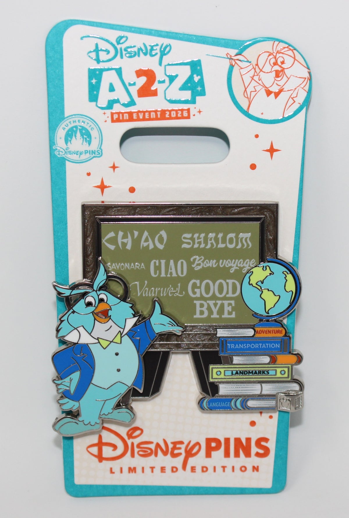 Professor Owl A-2-Z Goodbye Disney Pin