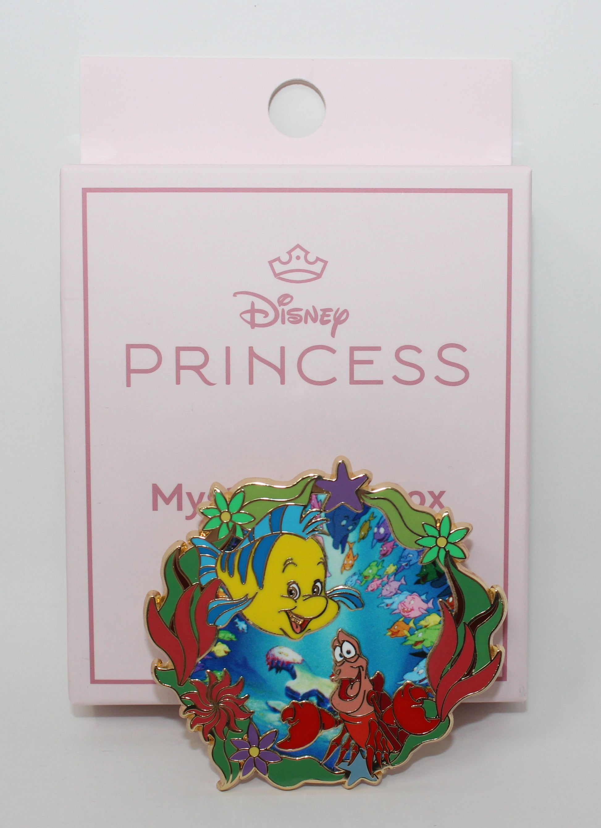 Sebastian & Flounder Little Mermaid Sidekicks Pink a la Mode Jumbo Mystery Disney Pin