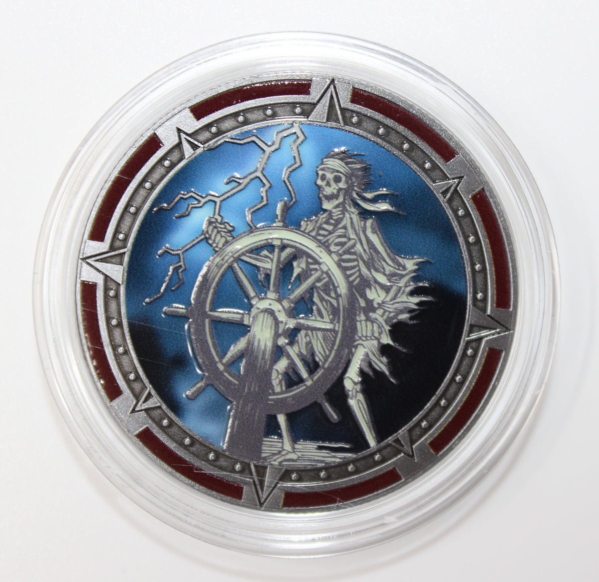 Skeleton Helmsman Pirates of the Caribbean Disney Medallion