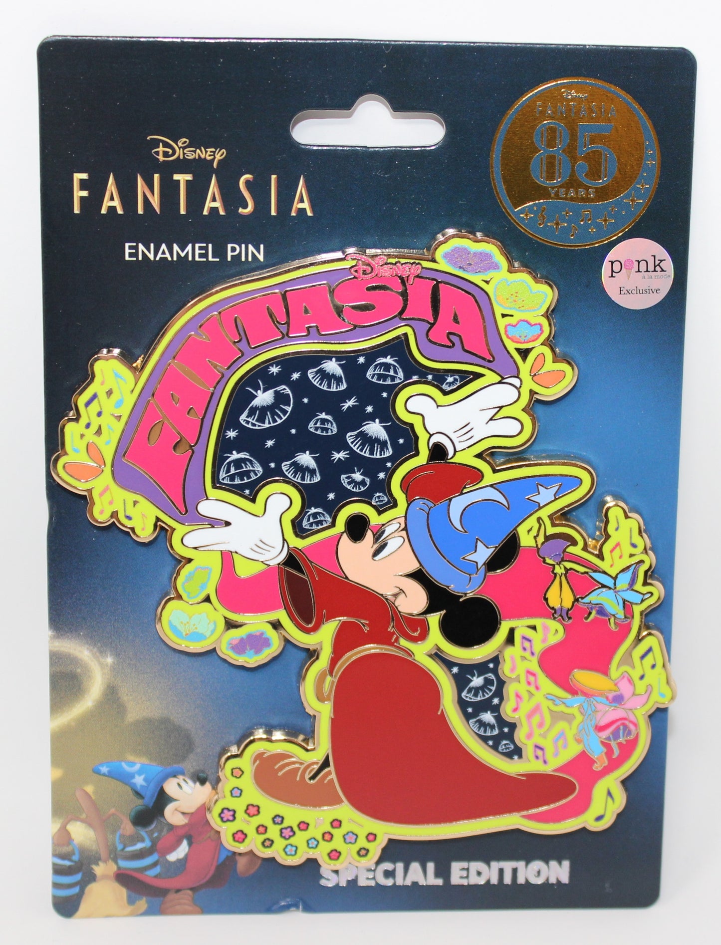 Sorcerer Mickey Fantasia 85th Anniversary Pink a la Mode Jumbo Disney Pin