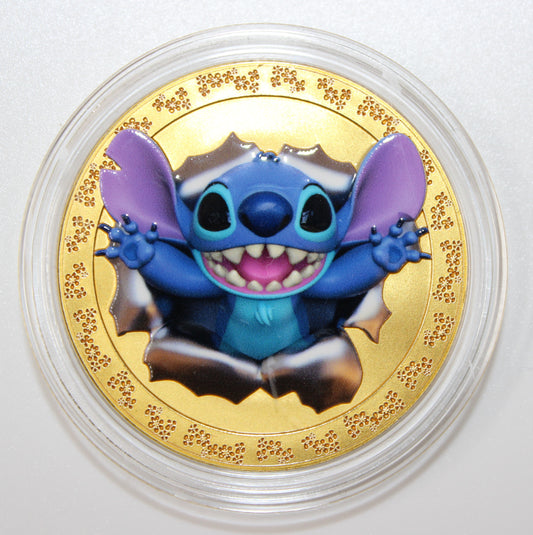 Stitch Walt Disney World Gold Medallion