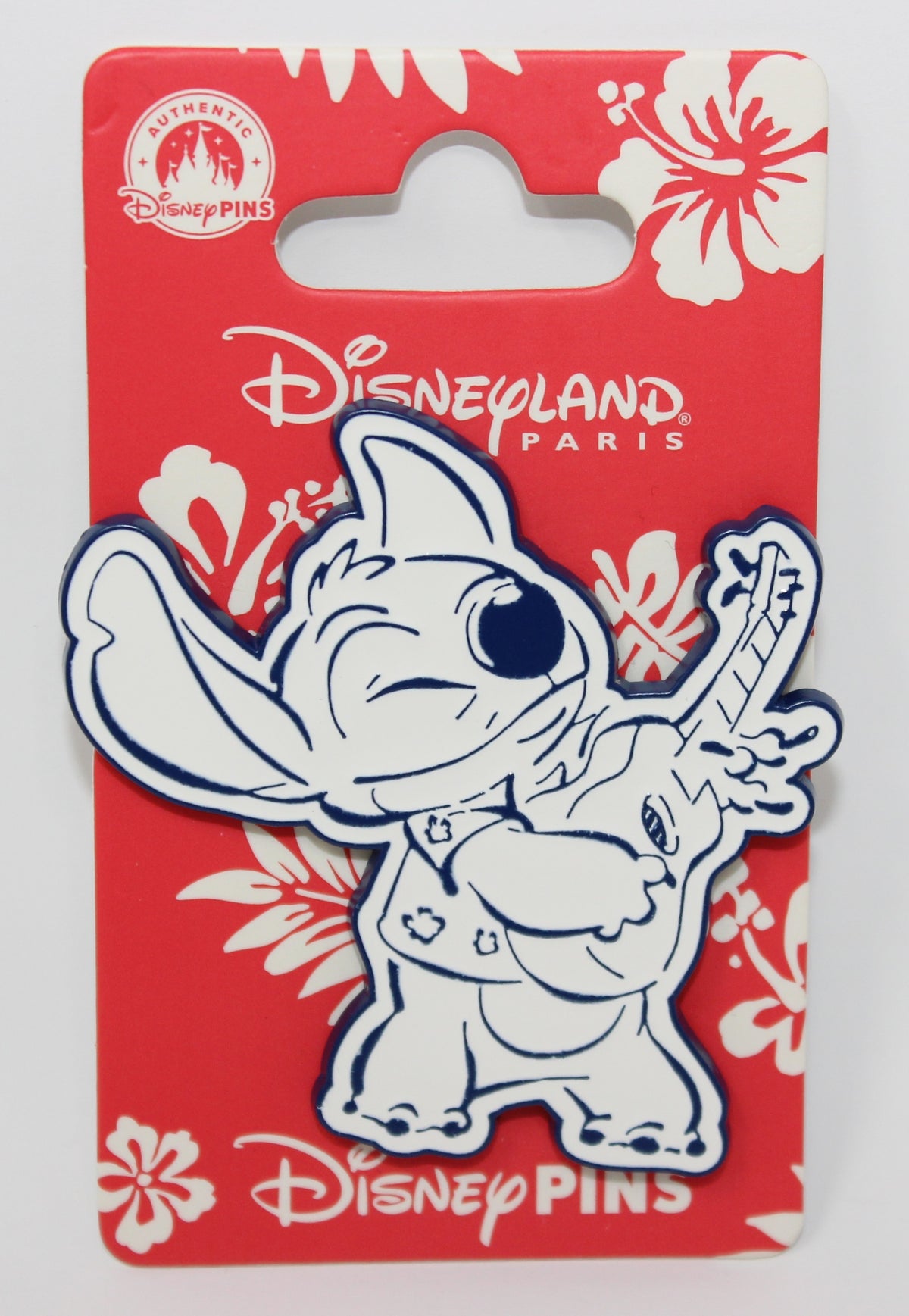 Stitch with Ukulele Outline Disneyland Paris Disney Pin