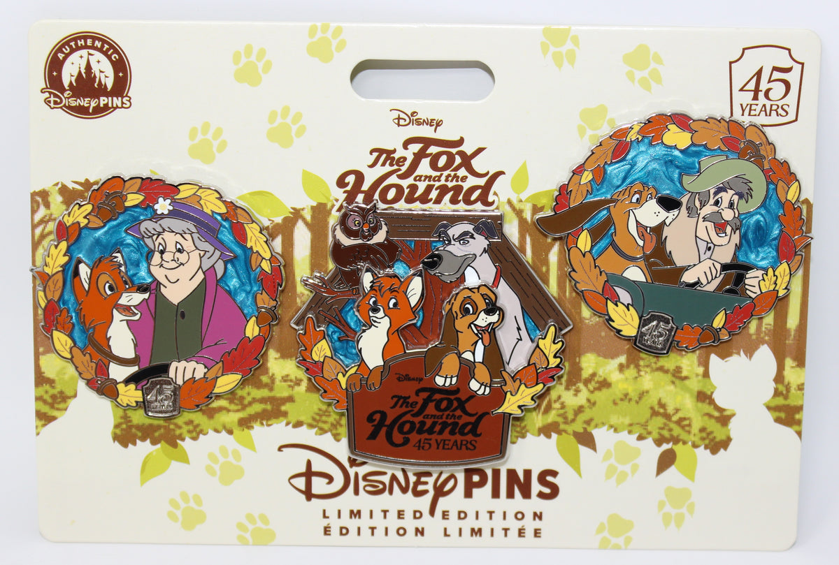 The Fox and the Hound 45th Anniversary Limited Edition Disney Pin Set