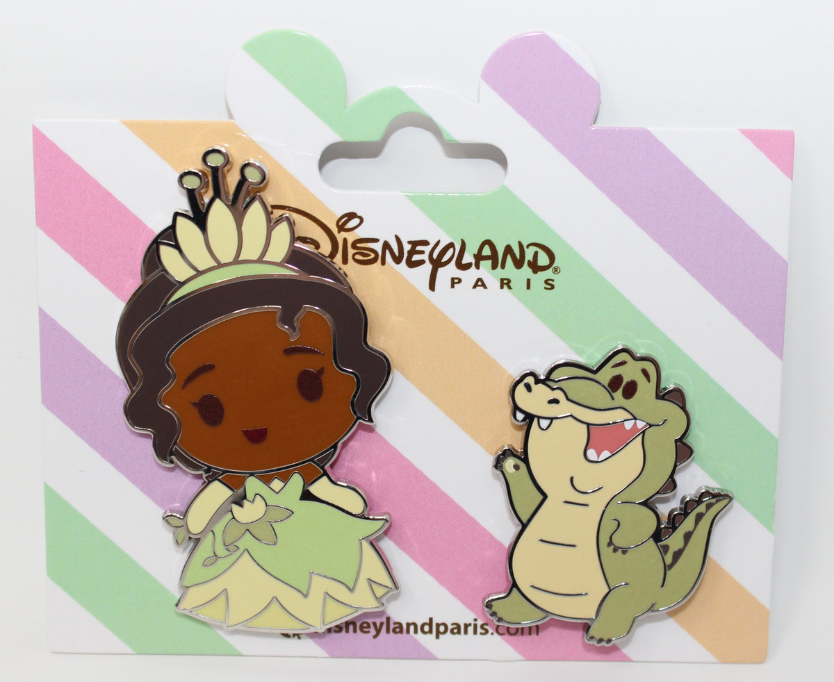 Tiana & Louis Princesses & Sidekicks Disneyland Paris Pin Set