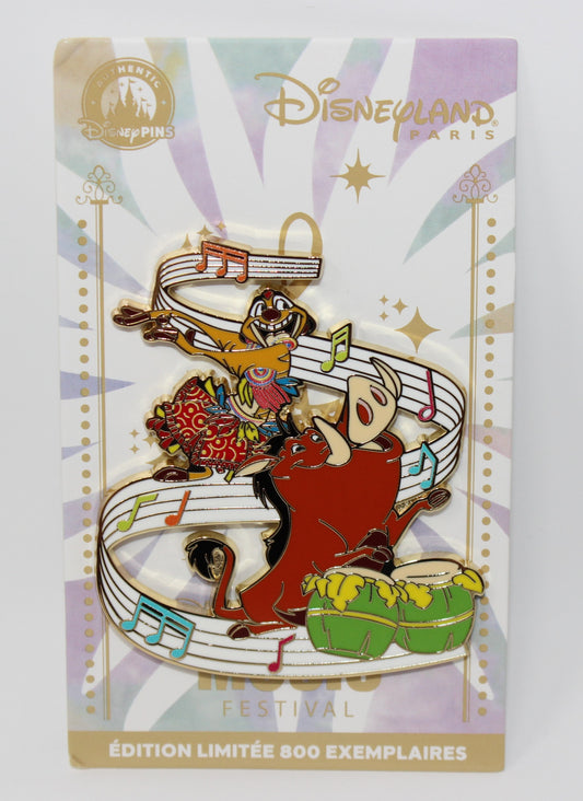 Timon & Pumbaa 2025 Music Festival Disneyland Paris Disney Pin 300/800
