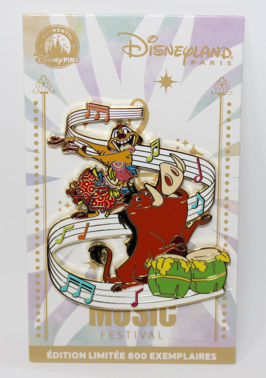 Timon & Pumbaa 2025 Music Festival Disneyland Paris Disney Pin 306/800