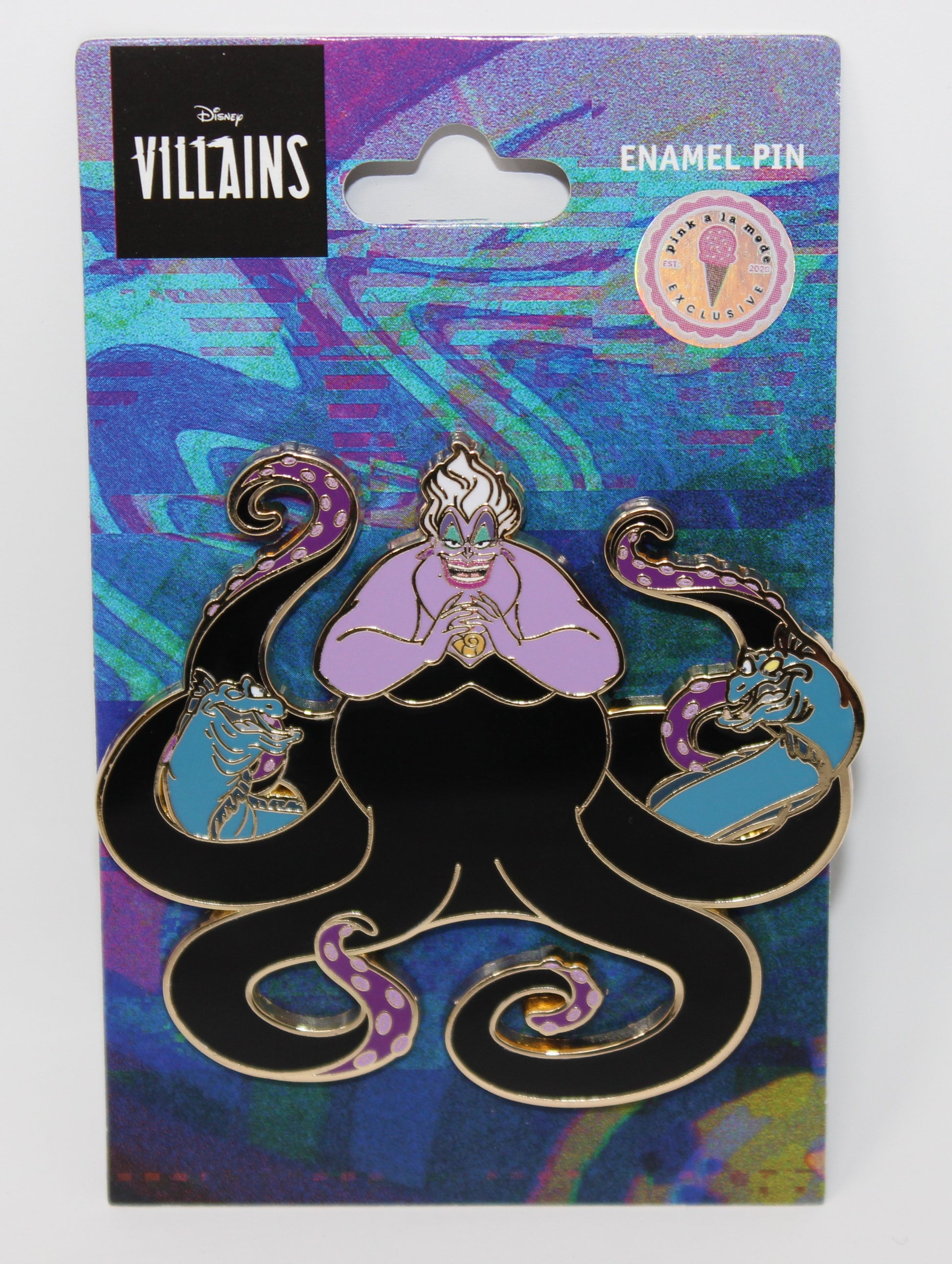 Ursula with Flotsam & Jetsam Pink a la Mode Disney Pin