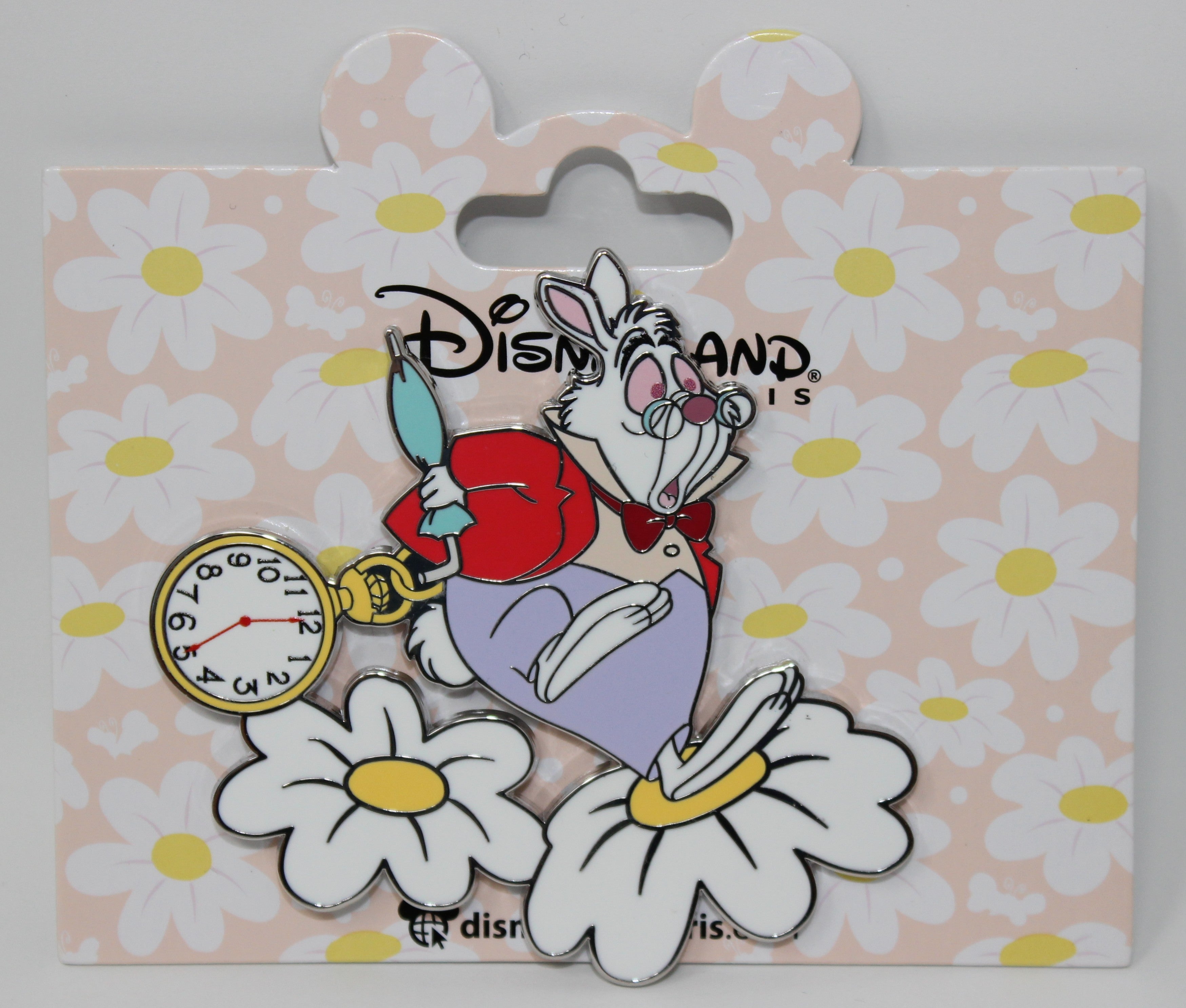 White Rabbit with Flowers Alice in Wonderland Disneyland Paris Pin ...