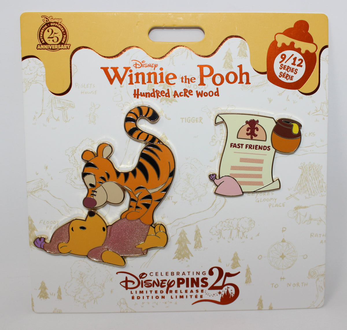 Winnie the Pooh & Tigger Hundred Acre Wood 9/12 Disney Pin Set