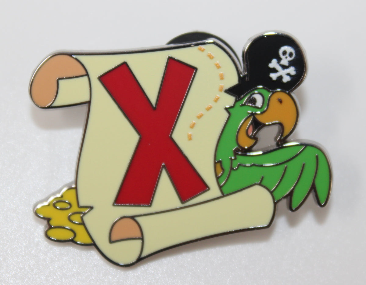 X Marks the Spot Pirates of the Caribbean Attraction Alphabet Mystery Disney Pin