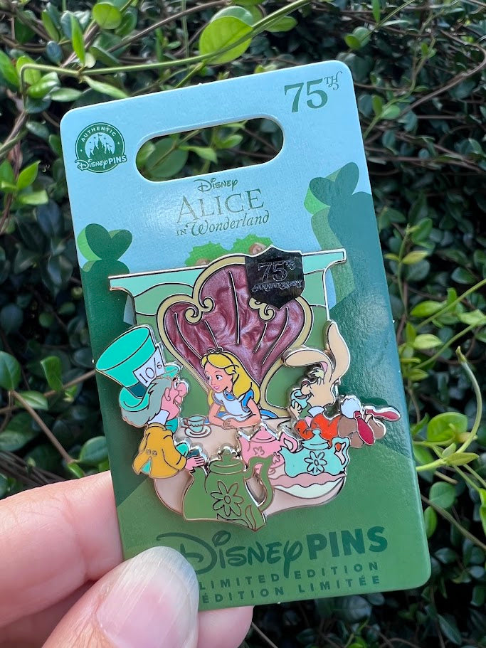 Alice Mad Hatter & March Hare Alice in Wonderland 75th Anniversary Disney Pin