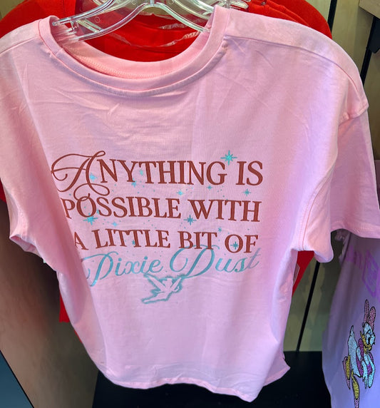 Anything is Possible with a Little Bit of Pixie Dust Walt Disney World Adult T-Shirt
