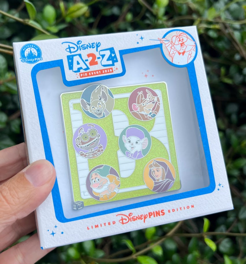 B Characters Block A-2-Z ABC's Mini Jumbo Disney Pin