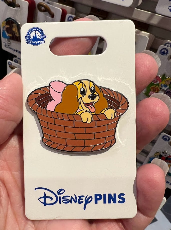 Baby Lady in a Basket Lady & the Tramp Disney Pin