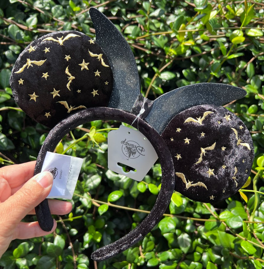 Bats & Stars Halloween Minnie Mouse Ears Headband