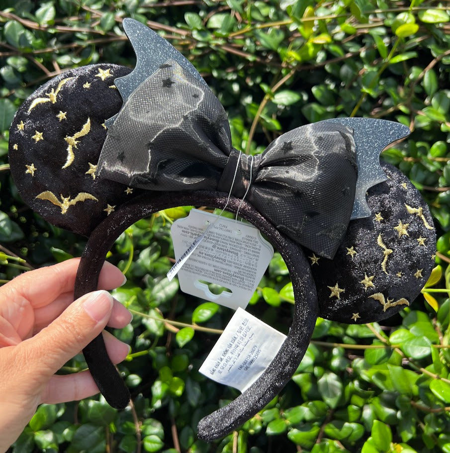 Bats & Stars Halloween Minnie Mouse Ears Headband