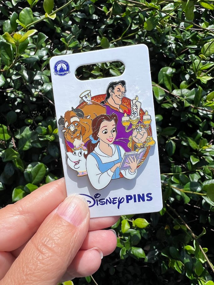 Beauty & the Beast Characters Glitter Disney Pin
