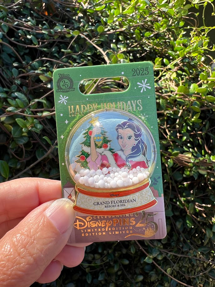 Belle Grand Floridian Resort Happy Holidays 2025 Disney Pin
