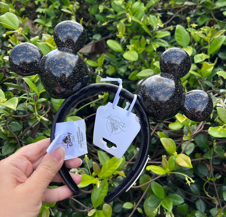 Black Glitter Mickey Mouse Minnie Ears Loungefly Headband