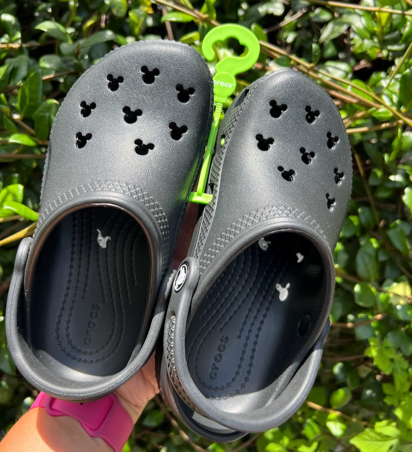 Black Mickey Icon Children's Crocs