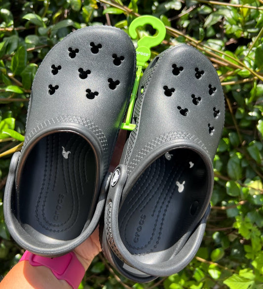 Black Mickey Icon Children's Crocs