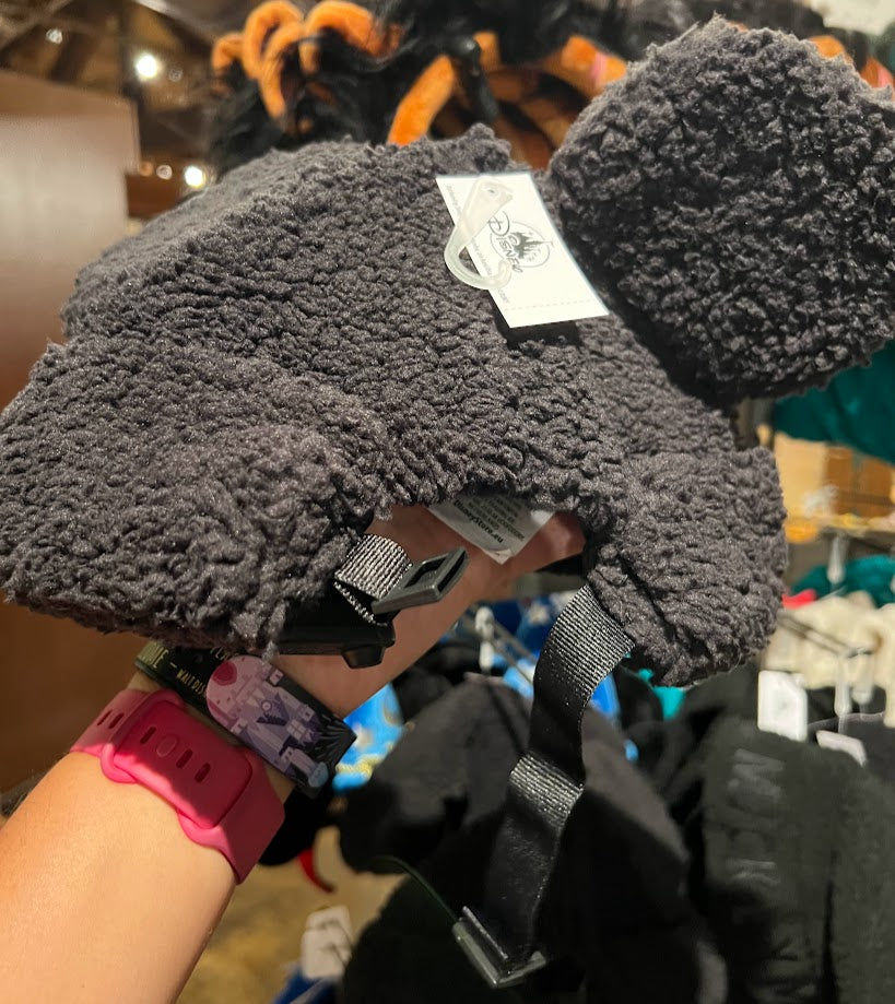 Black Sherpa Mickey Mouse Beanie