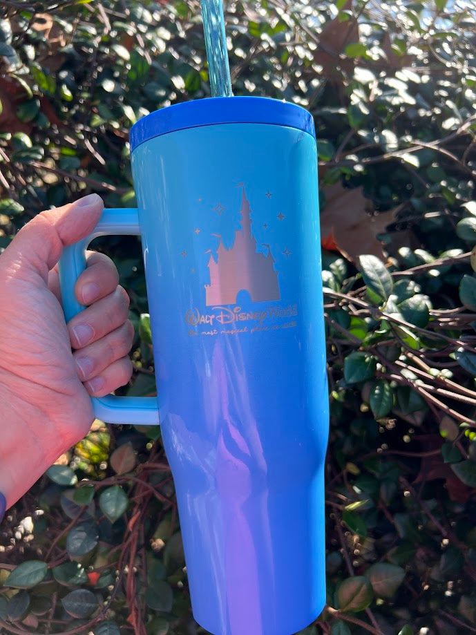 Blue Gradient Walt Disney World Corkcicle Metal Tumbler 40 oz.