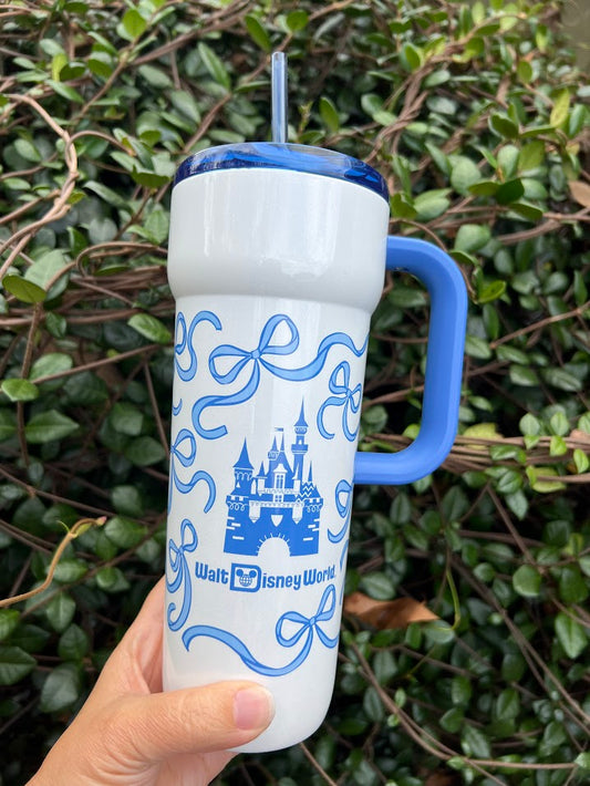 Blue Ribbons Walt Disney World Metal Starbucks Tumbler 24 oz.