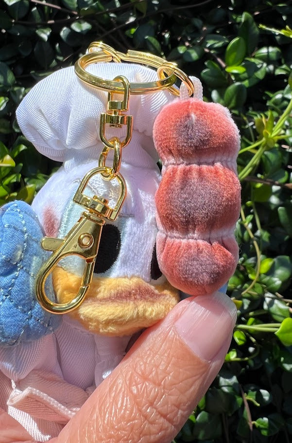 Chef Donald Duck Plush Keychain Bag Charm