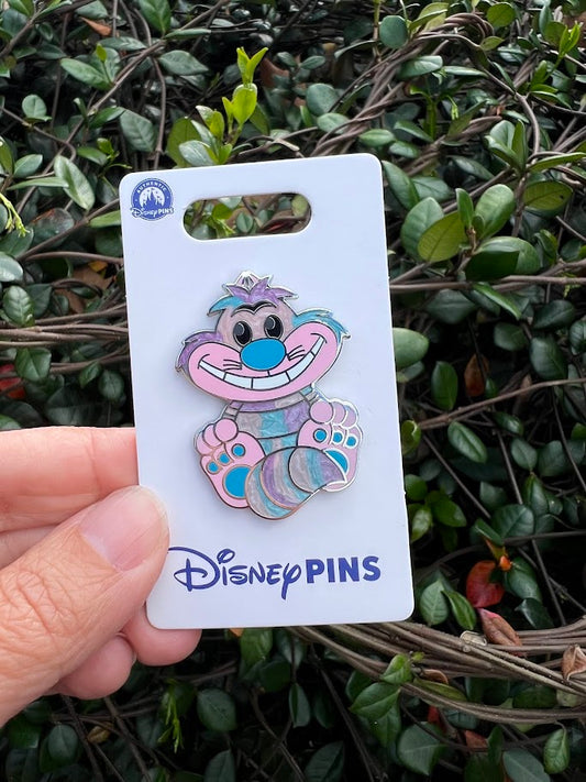 Cheshire Cat Pastel Big Feet Plush Disney Pin