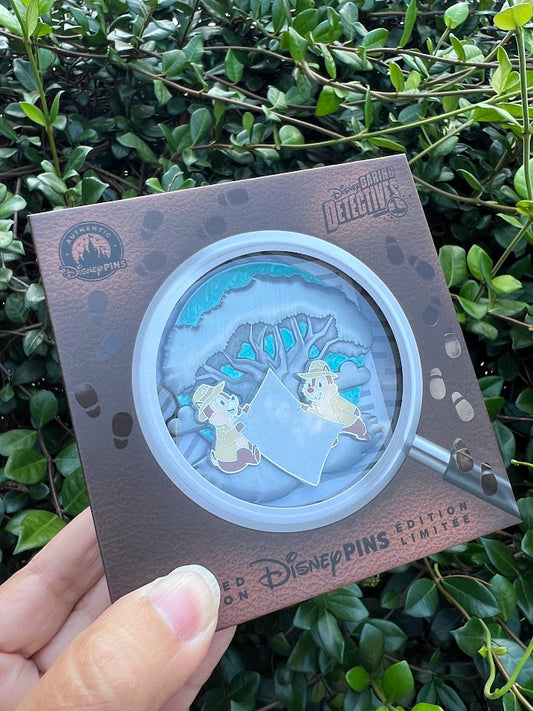 Chip & Dale Daring Detectives Limited Edition Mini Jumbo Disney Pin