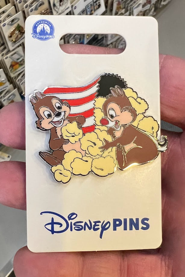 Chip & Dale Popcorn Disney Pin