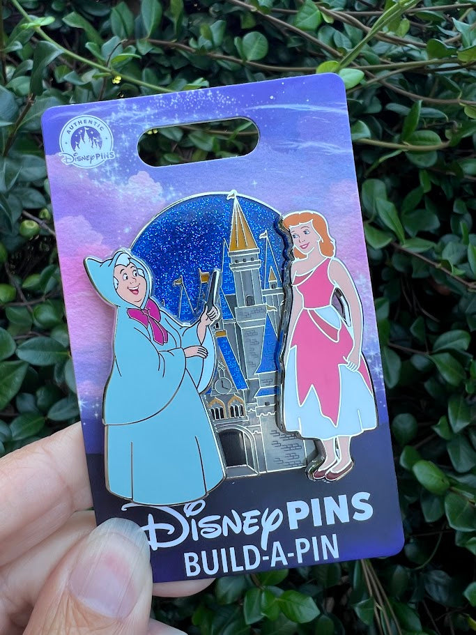 Cinderella & Fairy Godmother Build-A-Pin Disney Pin Set