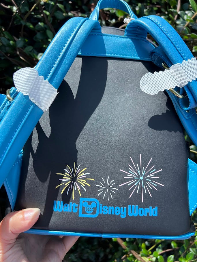 Cinderella Castle Fireworks Light-Up Loungefly Mini Backpack